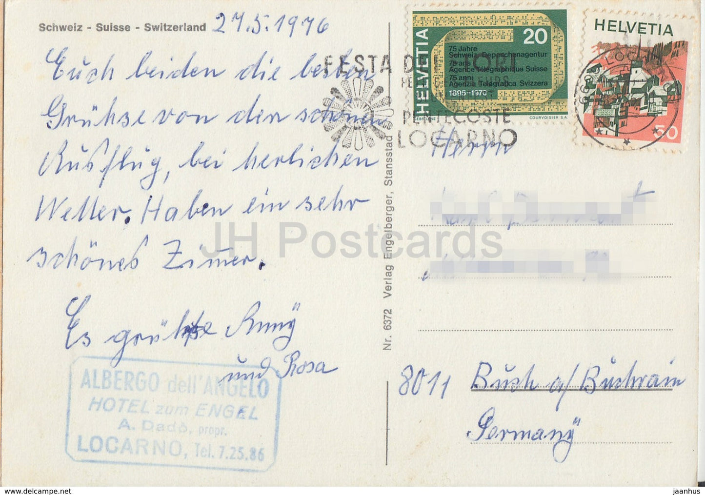 Luzern - Matterhorn - Rheinfall - Zurich - Tellskapelle - Berne - Lugano - multiview - 1976 - Suisse - d'occasion