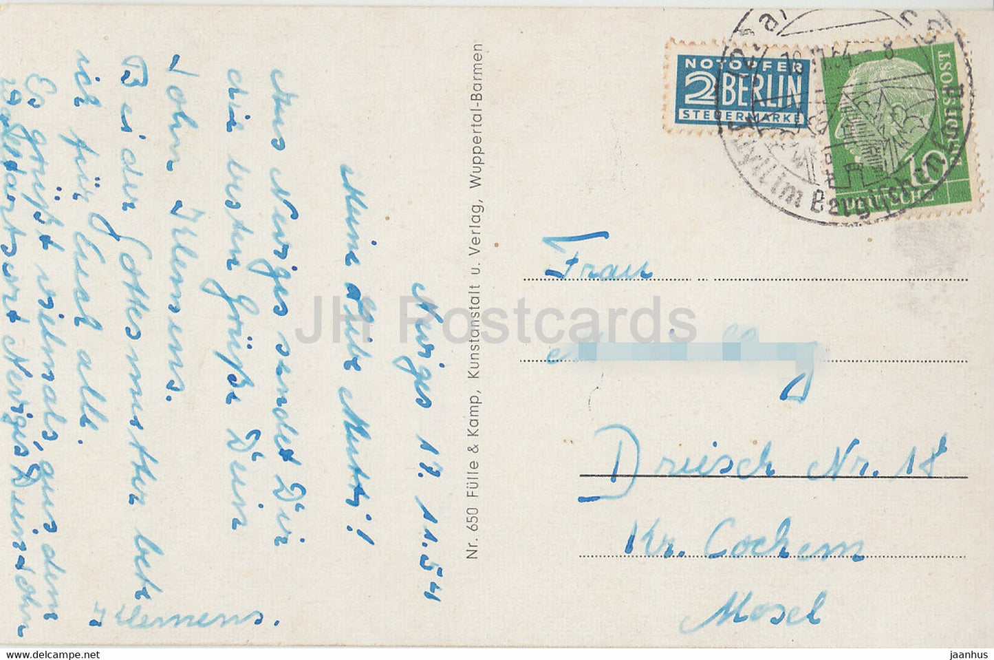 Hardenberg Neviges - Klosterkirche - Kreuzberg - Schloss Hardenberg - alte Postkarte - 1954 - Deutschland - gebraucht