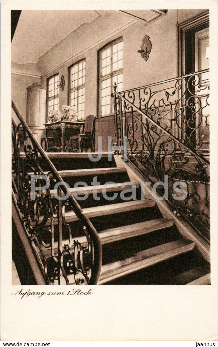 Frankfurt am Main - Goethehaus - Aufgang zum I Stock - old postcard - Germany - unused - JH Postcards