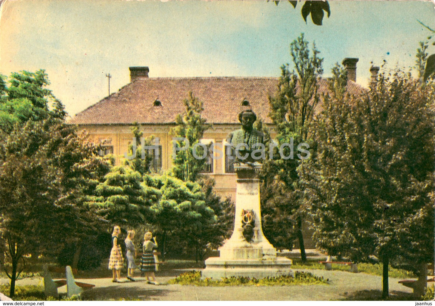 Gyula - Erkel Ferenc statue - 1967 - Hungary - used - JH Postcards