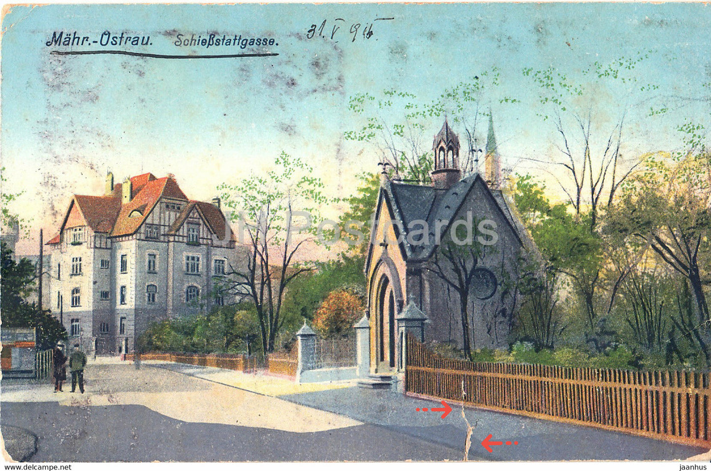 Mahr Ostrau - Ostrava - Schiessstattgasse - old postcard - 1915 - Czech Republic - used - JH Postcards