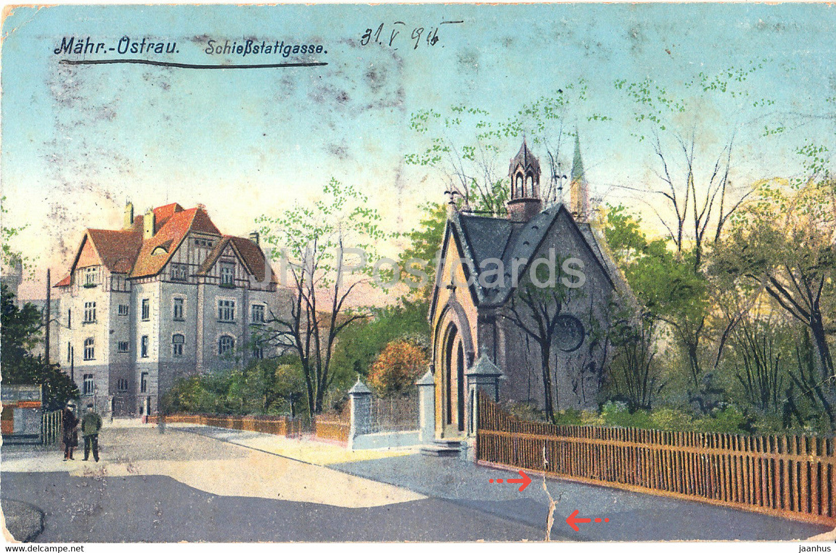 Mahr Ostrau - Ostrava - Schiessstattgasse - old postcard - 1915 - Czech Republic - used - JH Postcards