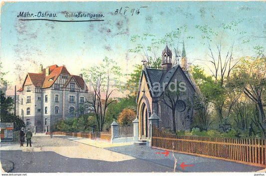 Mahr Ostrau - Ostrava - Schiessstattgasse - old postcard - 1915 - Czech Republic - used - JH Postcards