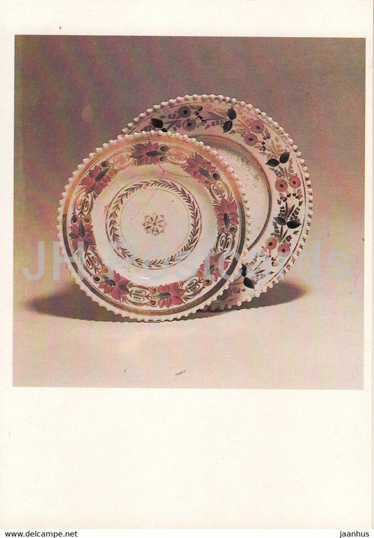 Plates - Russian ceramics and porcelain - 1982 - Russia USSR - unused - JH Postcards
