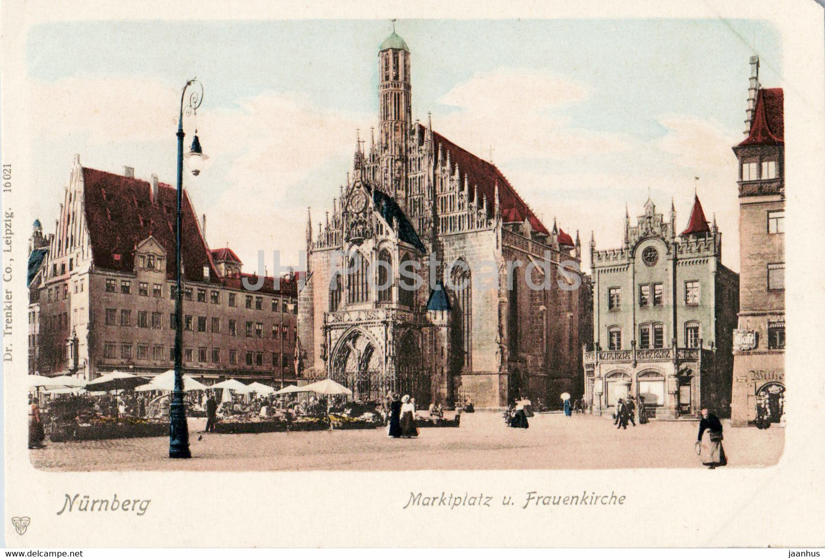 Nurnberg - Nuremberg - Marktplatz u Frauenkirche - church - old postcard - Germany - unused - JH Postcards
