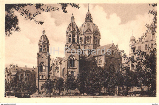 Munchen - Lukaskirche - Munich - old postcard - Germany - unused - JH Postcards