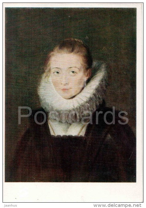 painting by Peter Paul Rubens - Portrait of maid - young woman - flemish art - unused - JH Postcards