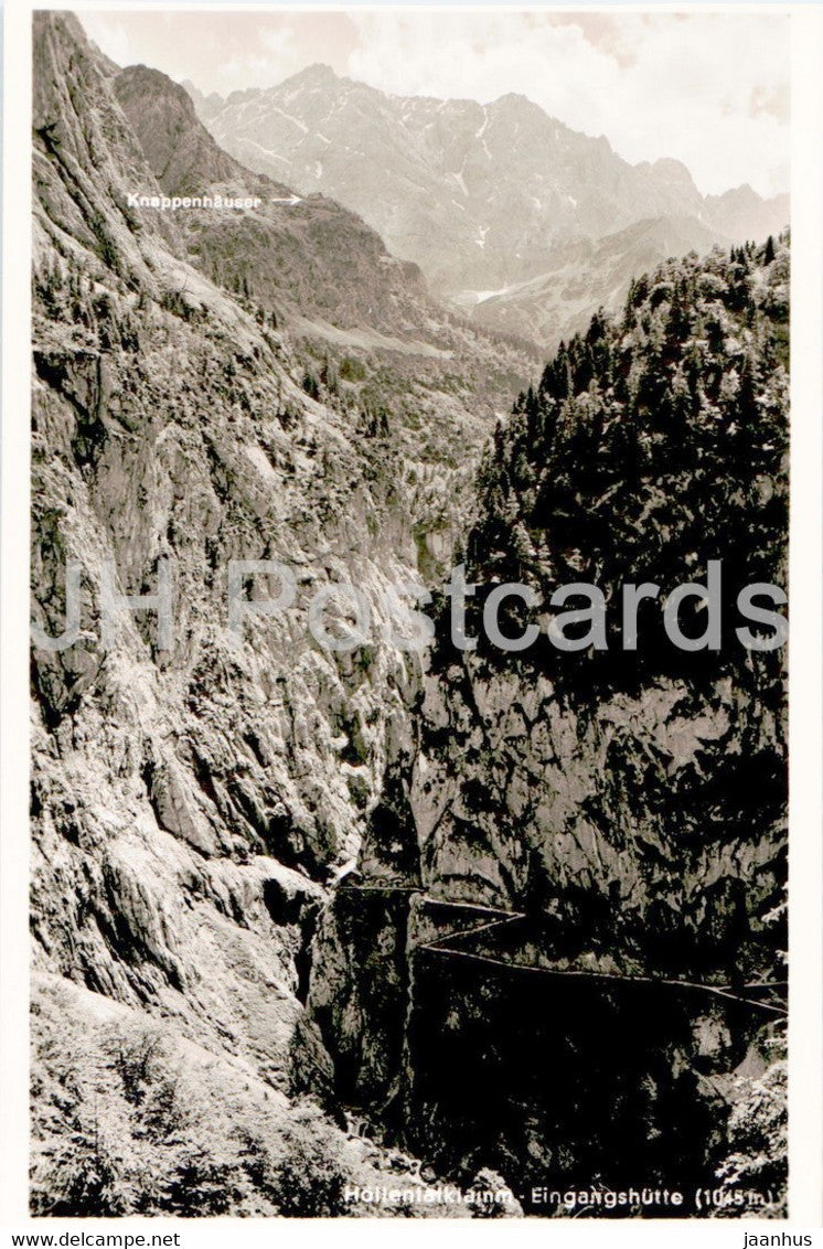 Hollentalklamm - Eingangshutte - old postcard - Germany - unused - JH Postcards