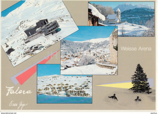 Falera - Weisse Arena - ski resort - 1989 - Switzerland - used - JH Postcards