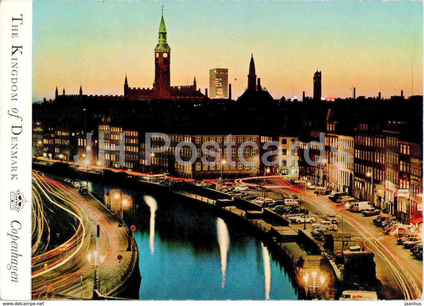 Copenhagen - Kopenhagen - Old Strand by Night - T 15 - Denmark - used - JH Postcards