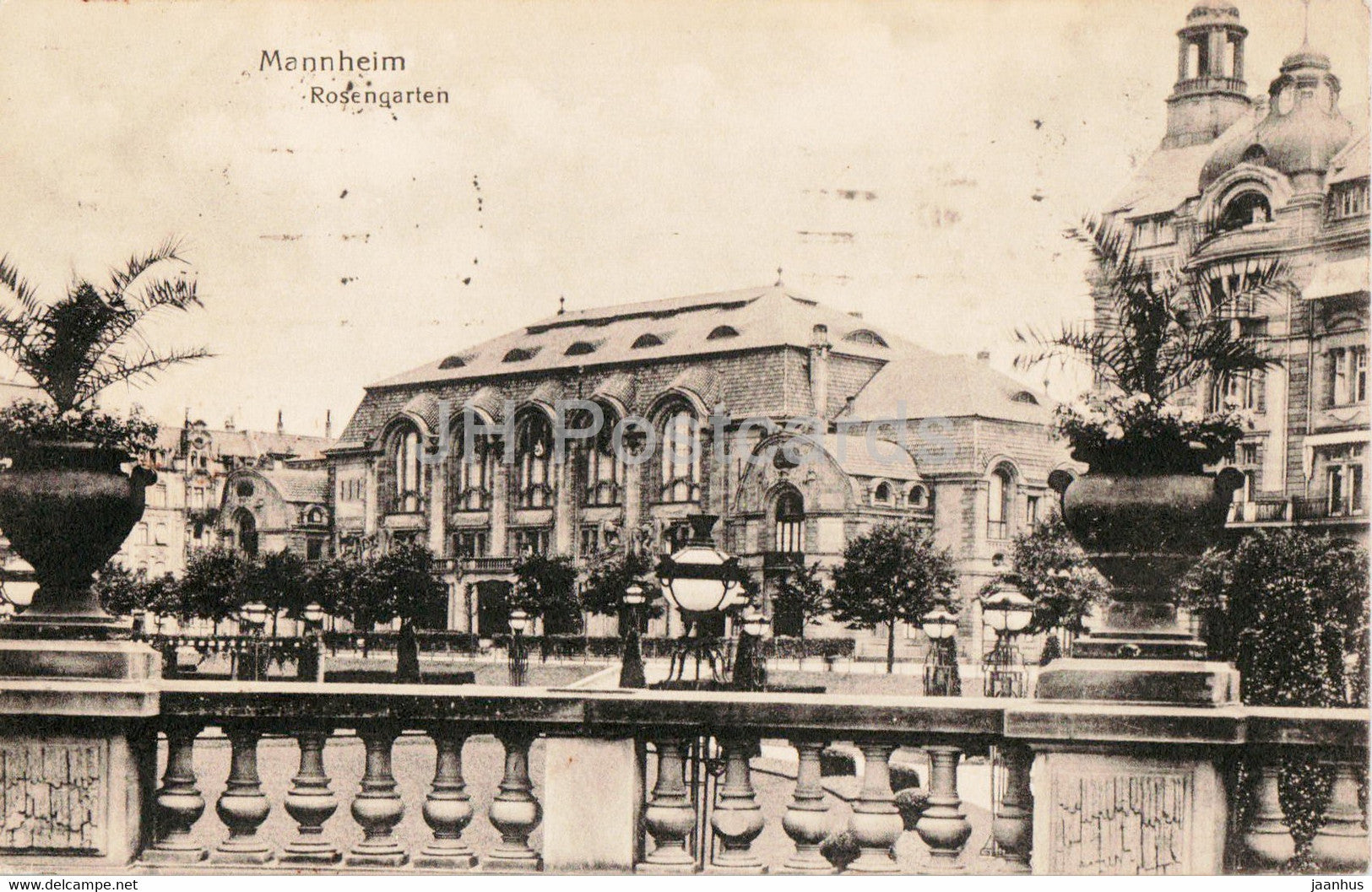 Mannheim - Rosengarten - old postcard - 1923 - Germany - used - JH Postcards