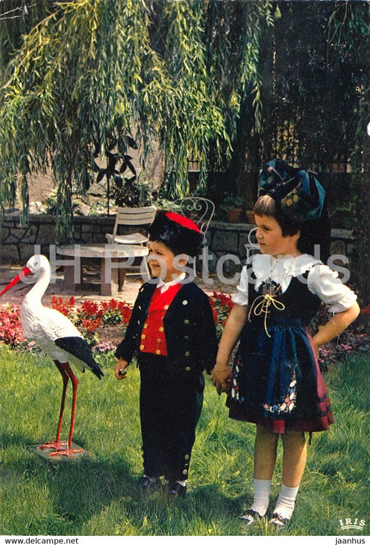 L'Alsace Pittoresque - Terre de legendes et de traditions - folk costumes - children - France - used - JH Postcards