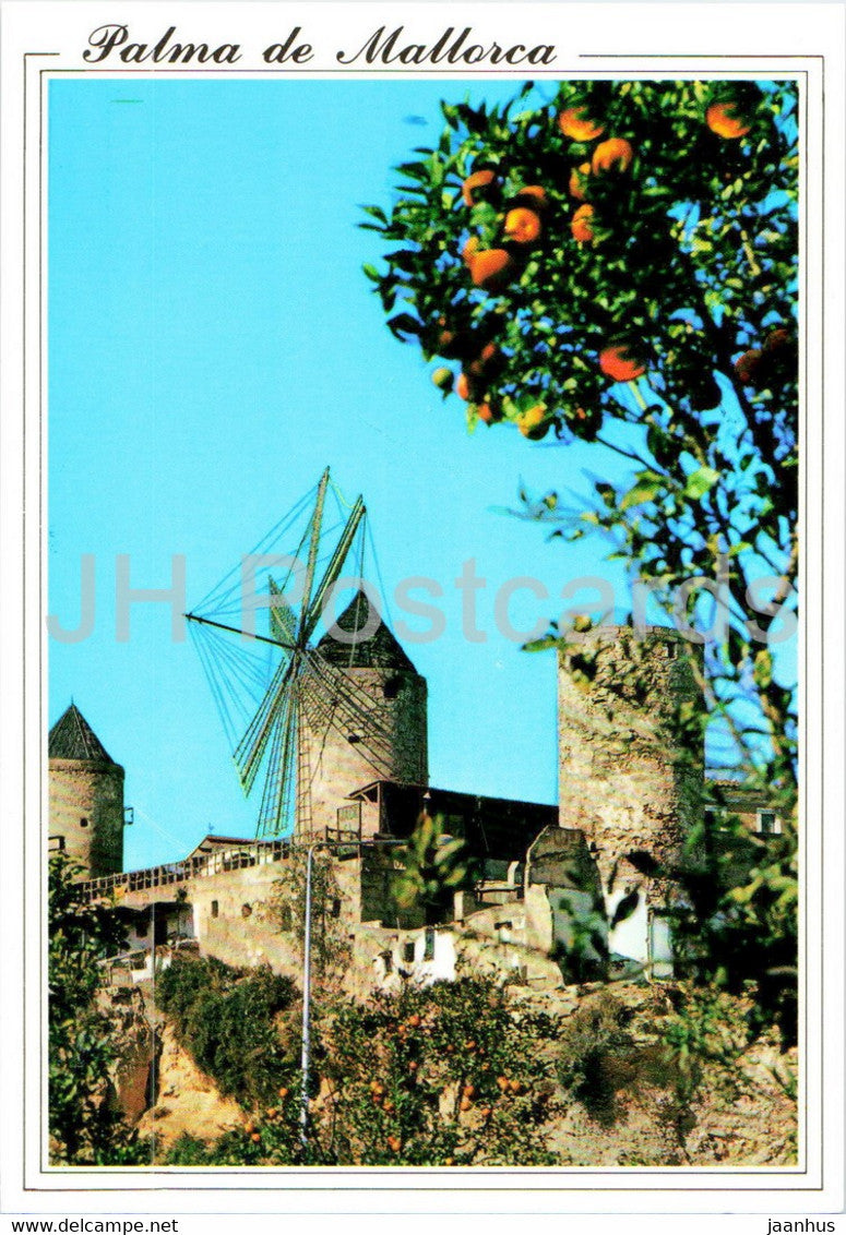 Palma de Mallorca - Molinos de el Jonquet - windmill - 1975 - Spain - unused - JH Postcards