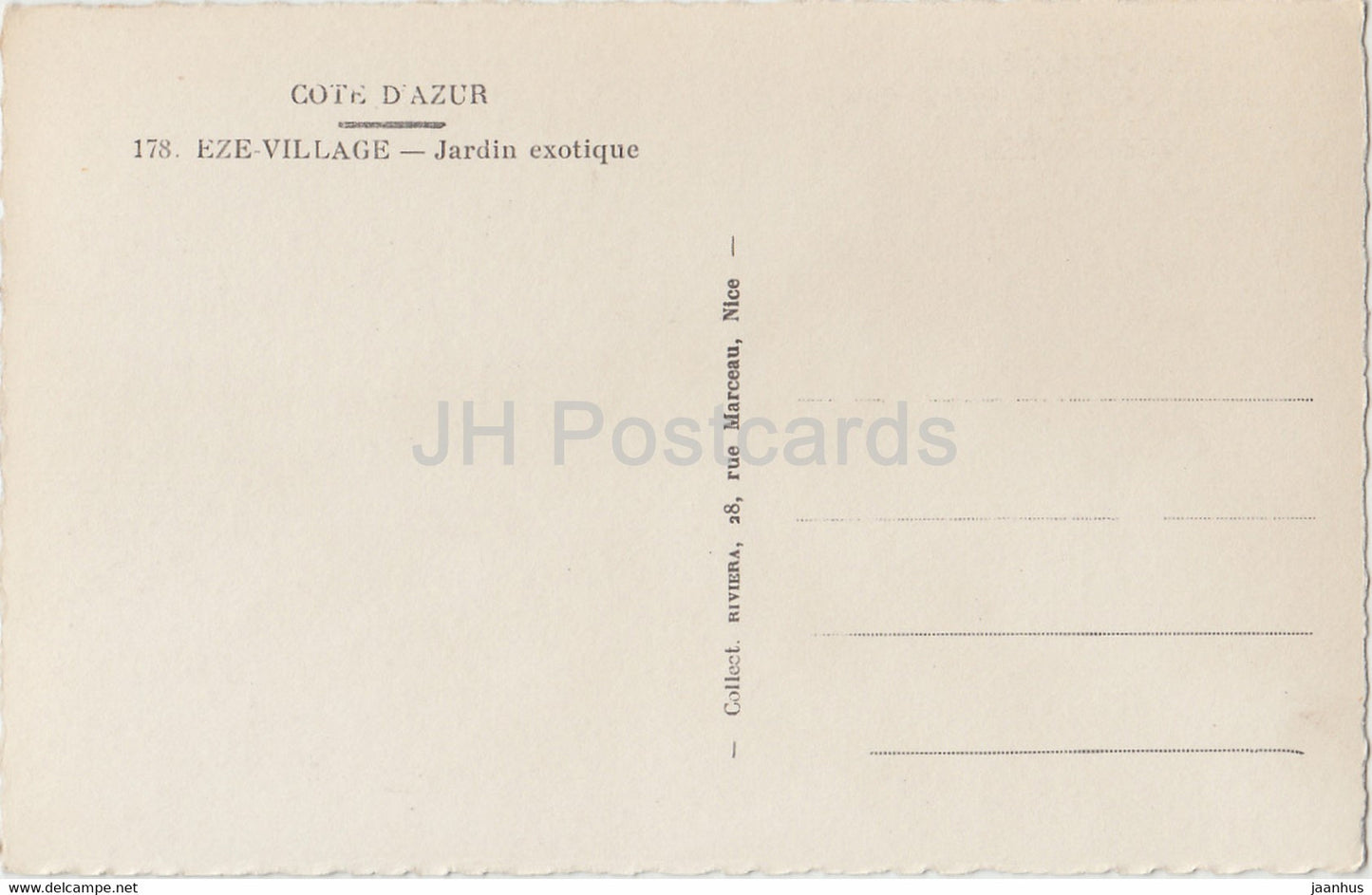 Eze Village – Jardin exotique – 178 – Frankreich – unbenutzt