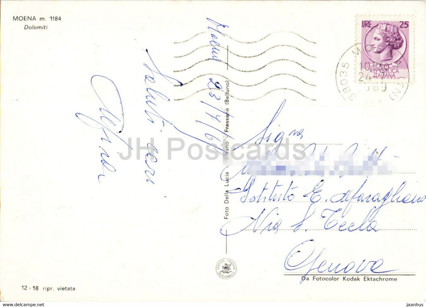 Moena 1184 m - Dolomiti - 1969 - Italie - occasion