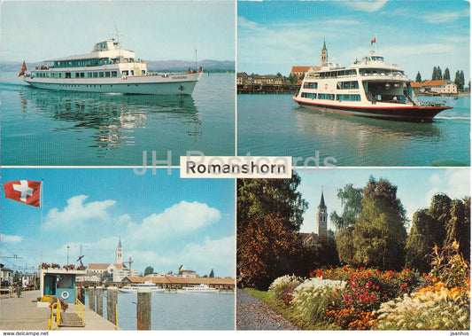 Romanshorn am Bodensee - ferry - MS Thurgau - ship - 19122 - Switzerland - unused - JH Postcards