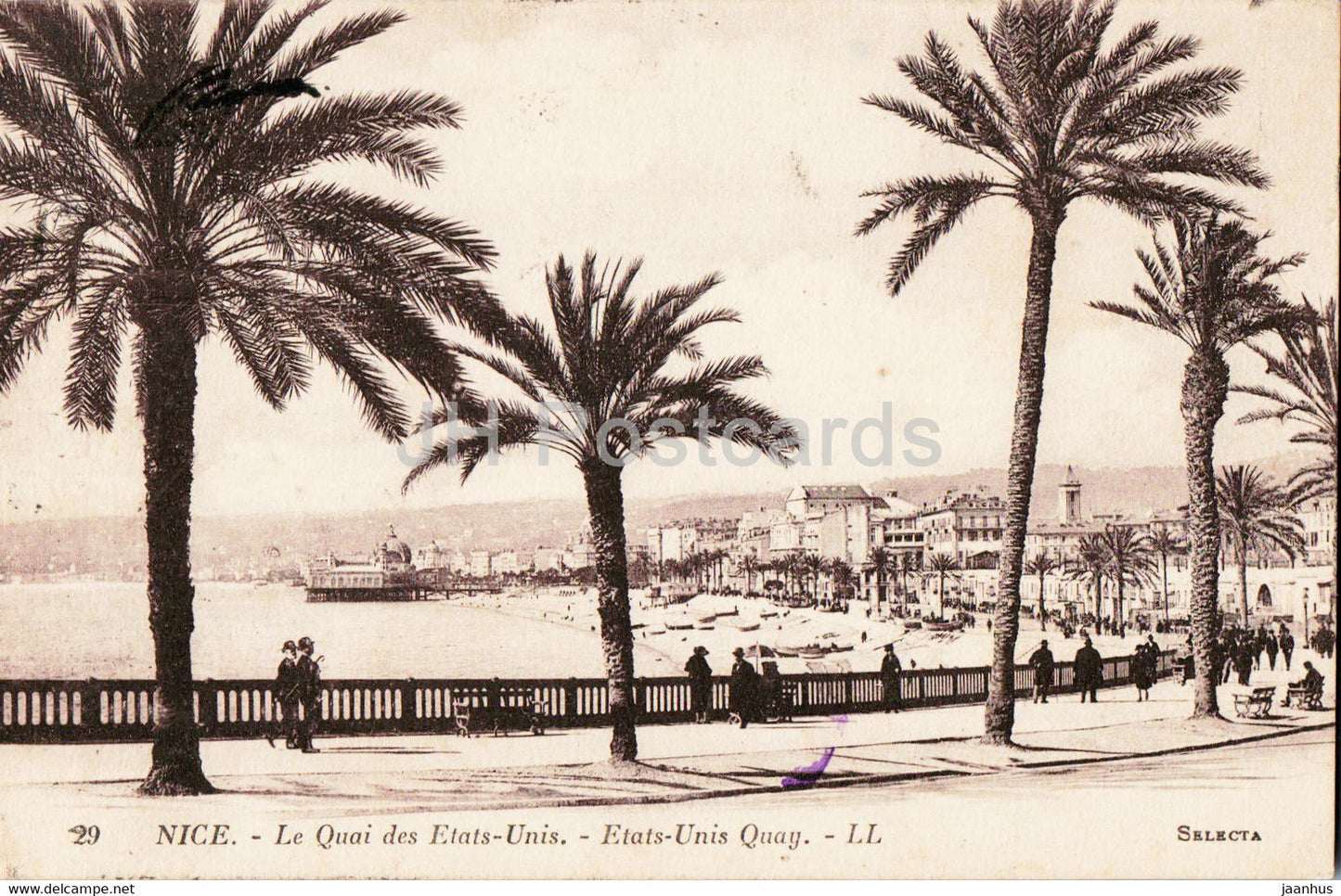 Nice - Le Quai des Etats Unis - 29 - old postcard - 1923 - France - used - JH Postcards