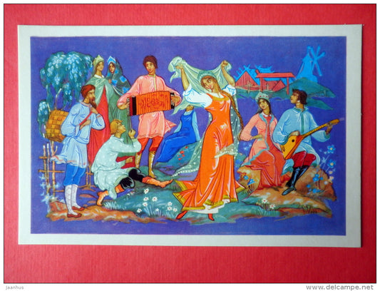 illustration by K. Andrianov - Song and Dance - Frost the Red Nose by S. Saharnov - 1971 - Russia USSR - unused - JH Postcards