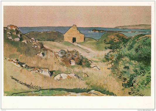 painting by A. Benois - Brittany . The ruins of the Abbey , 1906 - Russian Art - 1985 - Russia USSR - unused - JH Postcards