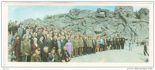 participants in the Battle of Stalingrad , veterans - Mamayev Kurgan - 1979 - Russia USSR - unused - JH Postcards