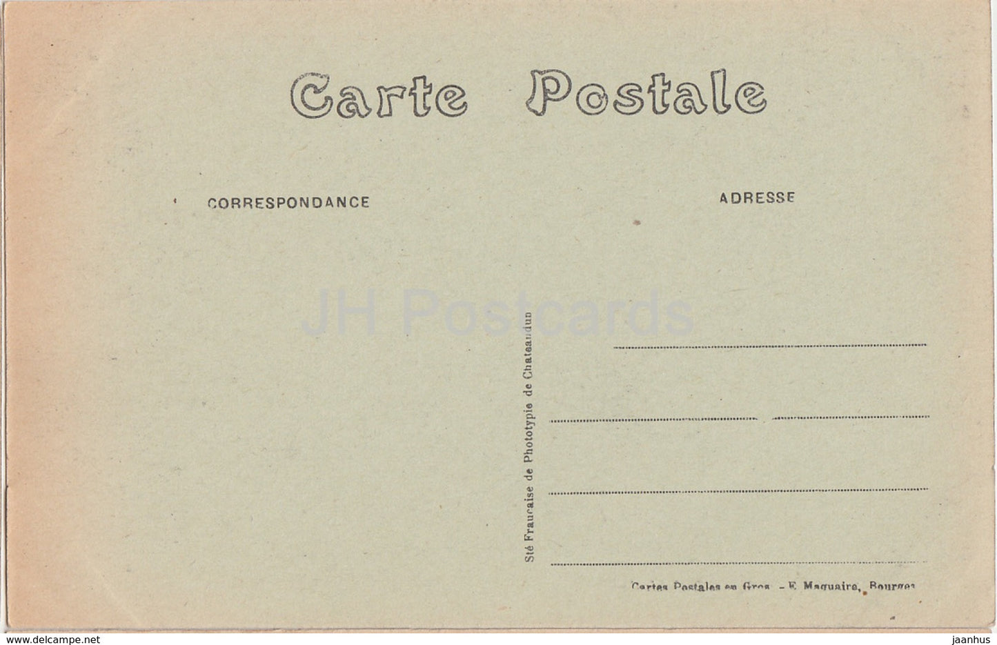 Bourges - Cathedrale - Tympan du Portail St Guillaume - cathedral - 231 - old postcard - France - unused