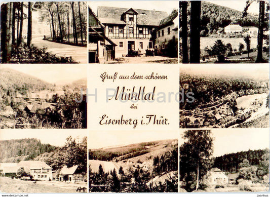 Gruss aus dem schonen Muhltal bei Eisenberg i Thur - old postcard - Germany DDR - used - JH Postcards