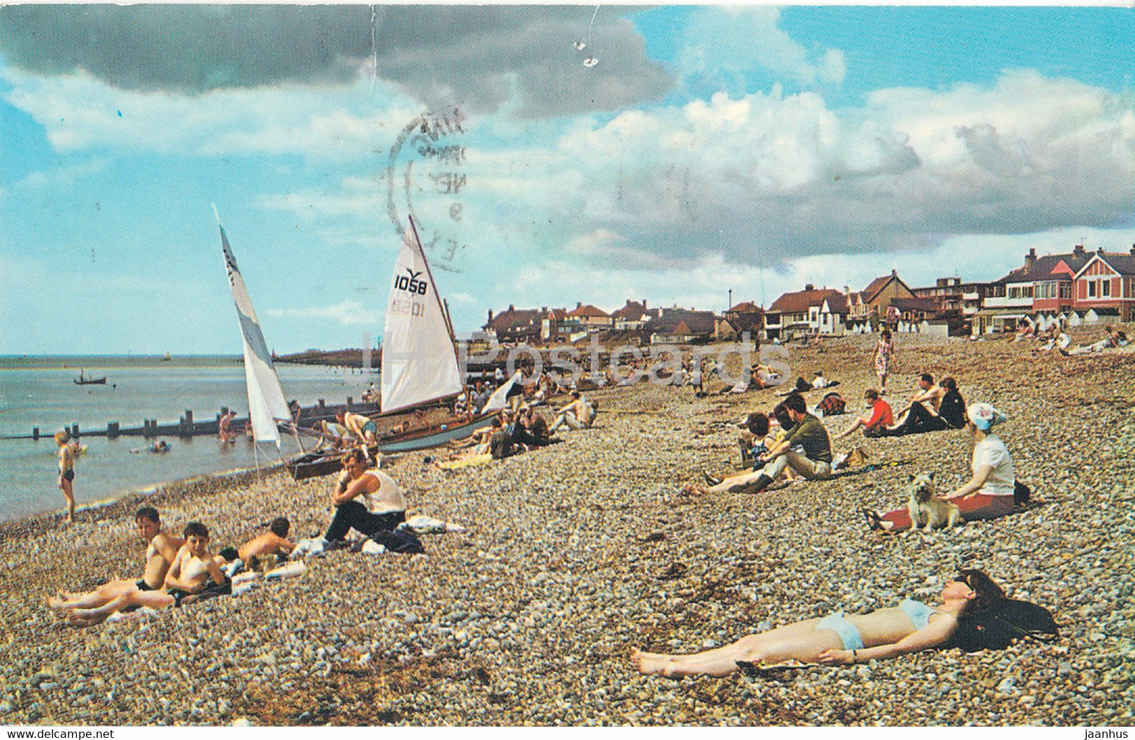 West Beach - Lancing - sailing boat - 1969 - England - United Kingdom - used - JH Postcards