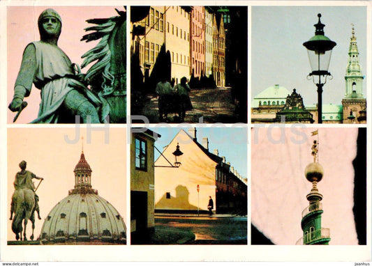 Copenhagen - Kobenhavn - Old Town - multiview - T 52 - 1970 - Denmark - used - JH Postcards