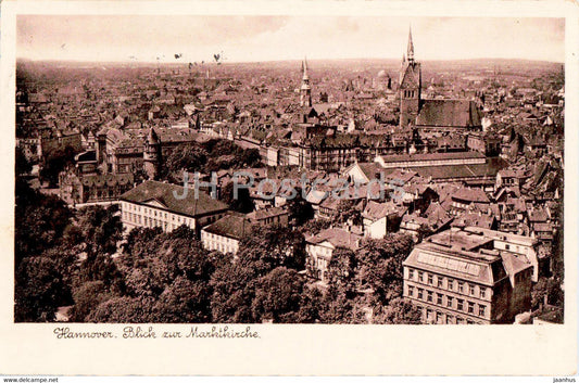 Hannover - Blick zur Marktkirche - church - old postcard - 1939 - Germany - used - JH Postcards