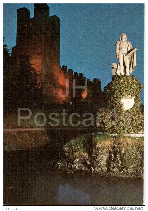 Monumento al Giorgione , notturno - monument - Castelfranco Veneto - Trevisio - Veneto - 5/7 - Italia - Italy - unused - JH Postcards