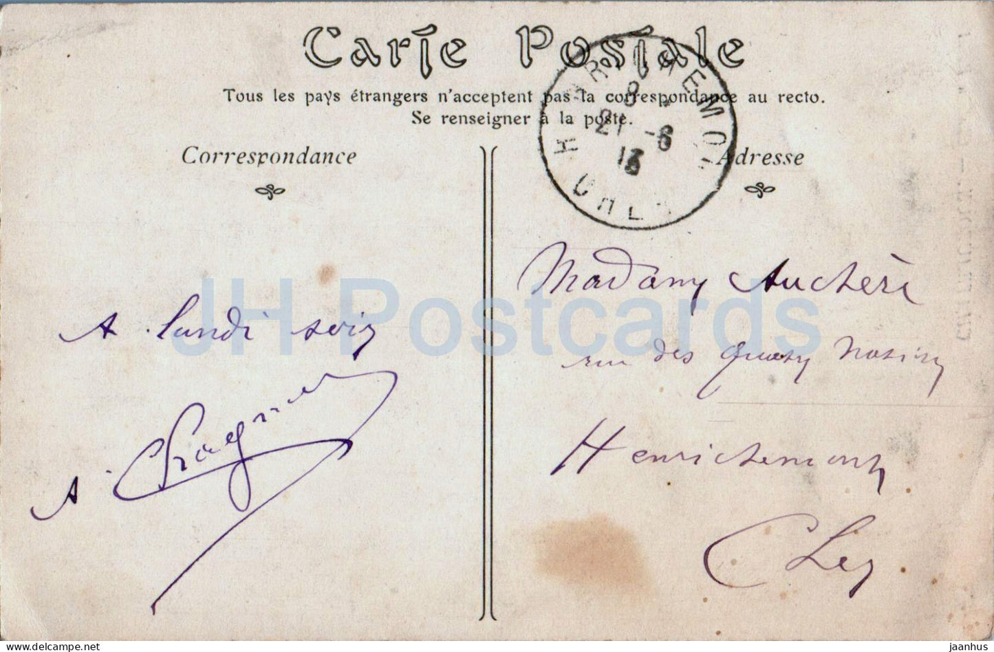 Chateauroux - Château Raoul - château - 59 - carte postale ancienne - 1913 - France - utilisé 