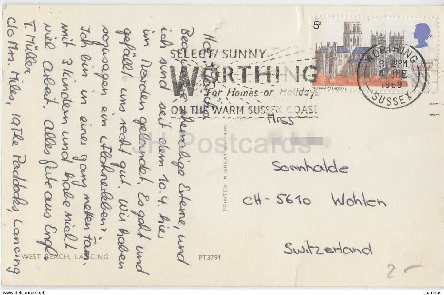 West Beach - Lancing - sailing boat - 1969 - England - United Kingdom - used