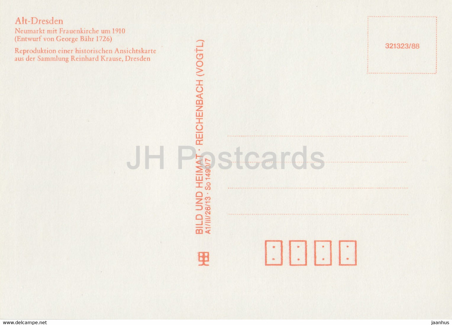 Dresden - Neumarkt mit Frauenkirche um 1910 - tram - Reproduktion - Historische Ansichten - DDR Germany - unused