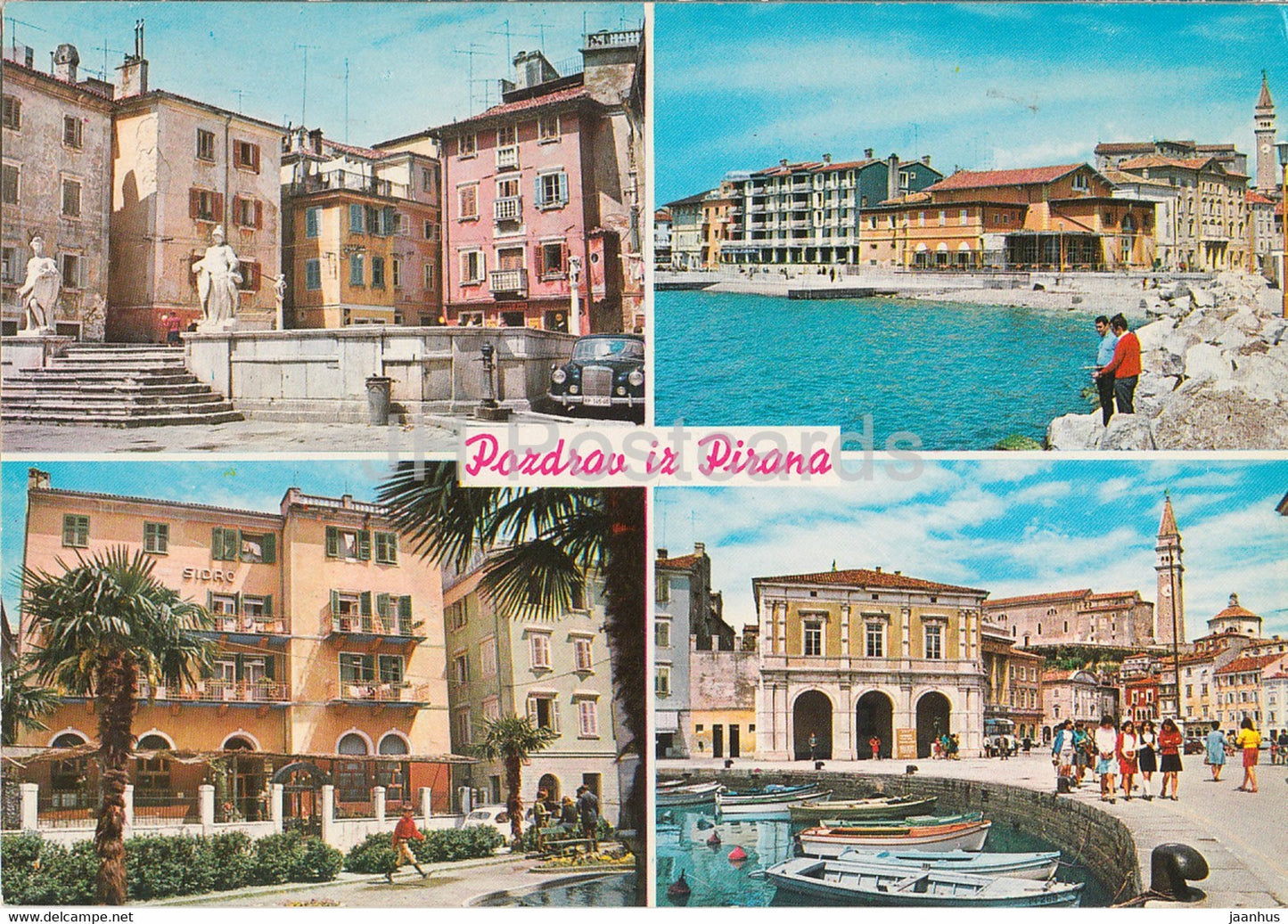 Pozdrav iz Pirana - Piran - town view - multiview - 2532 - 1978 - Yugoslavia - Slovenia - used - JH Postcards