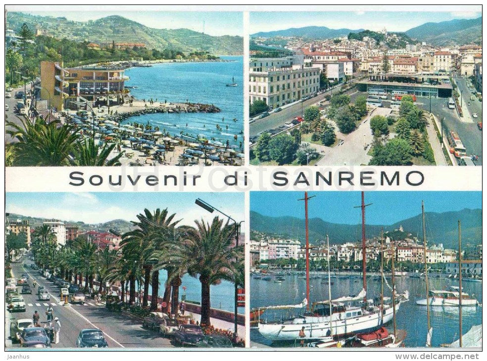 Souvenir di Sanremo - San Remo - Liguria - S 63 - Italia - Italy - sent from Italy San Remo to Germany 1965 - JH Postcards