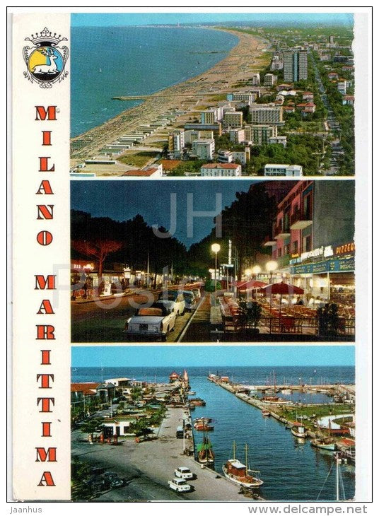 Milano Marittima - seashore - beach - Milano - 1222 - Italia - Italy - sent from Italy Milan to Germany - JH Postcards