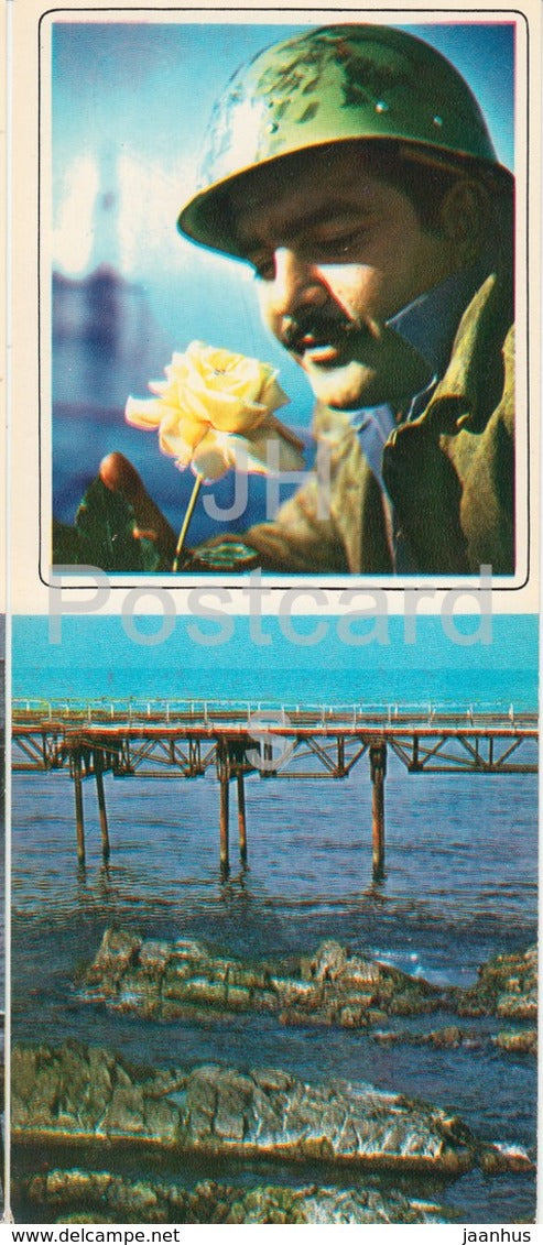 Neftyanye Kamni - Neft Daslari - Oil Rig - resting moment - 1975 - Azerbaijan USSR - unused - JH Postcards