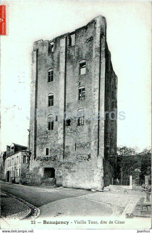Beaugency - Vieille Tour dite de Cesar - Old Tower called Caesar - 22 - old postcard - 1907 - France - used - JH Postcards