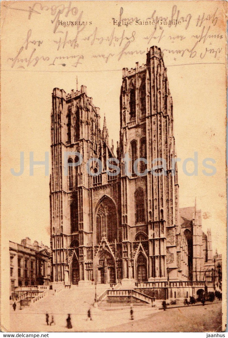 Bruxelles - Brussels - Eglise Sainte Gudule - church - old postcard - Belgium - used - JH Postcards