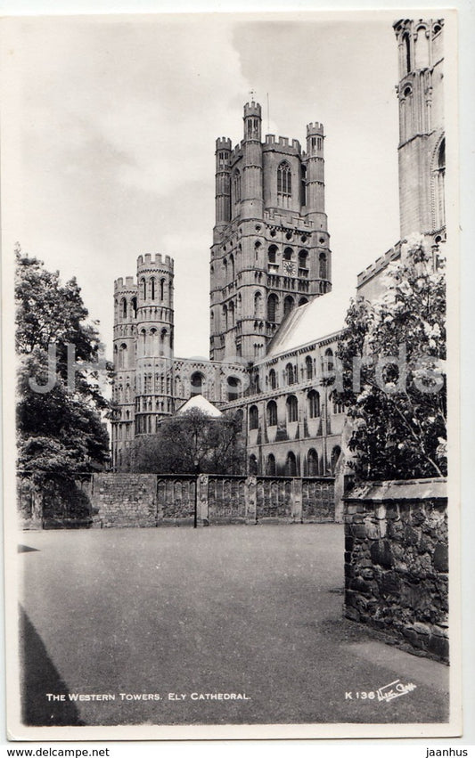 Ely Cathedral - The Western Towers - K 136 - United Kingdom - England - unused - JH Postcards