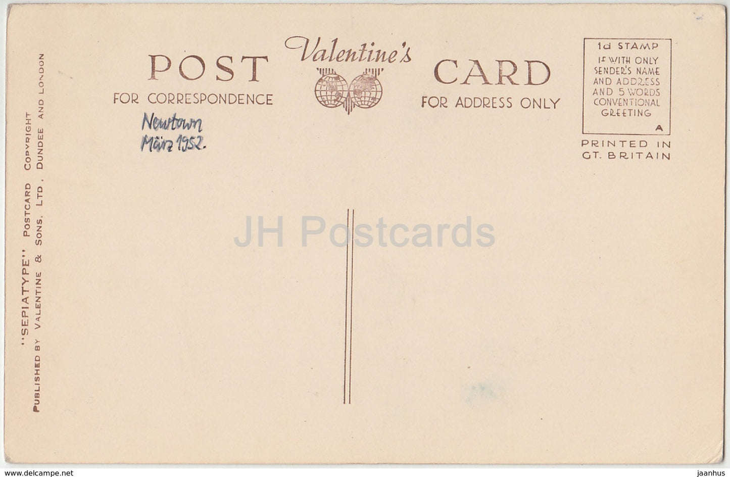 Newtown - View of The Kerry Railway - 48349 - 1952 - United Kingdom - Wales - used