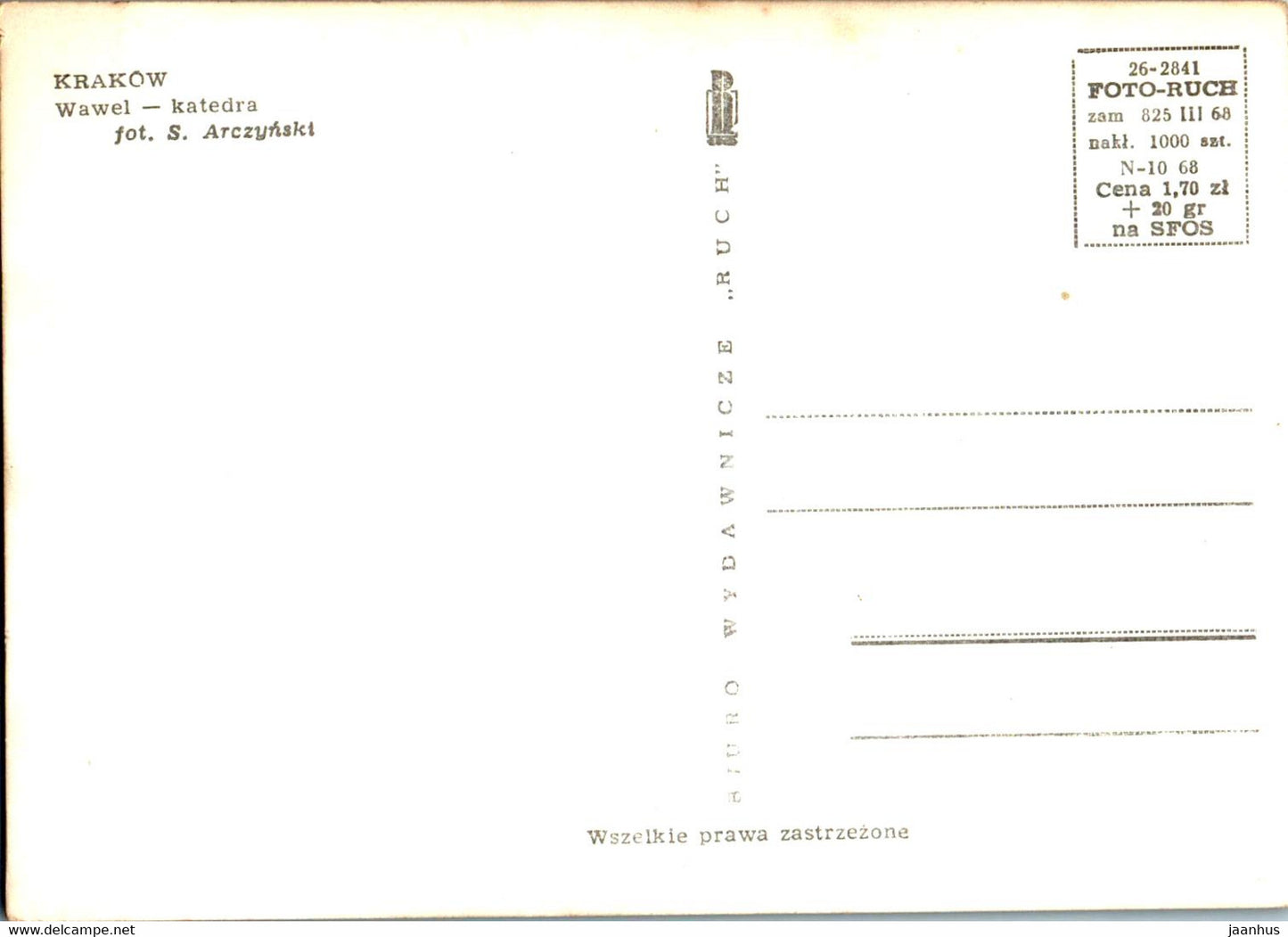 Krakow - Wawel - katedra - cathedral - Poland - unused