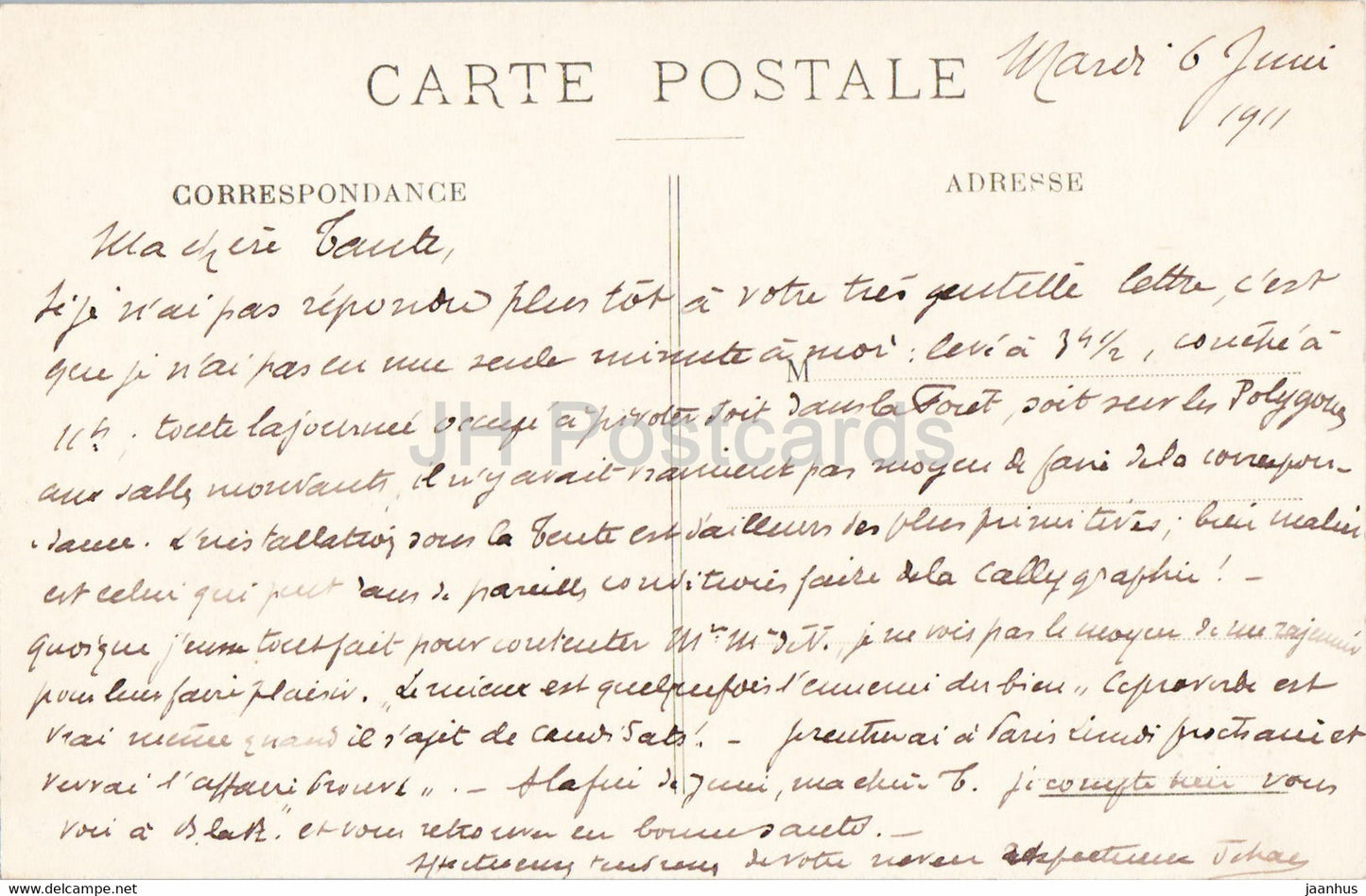 Palais de Fontainebleau - Chambre a coucher de Napoleon I - 28 - alte Postkarte - 1911 - Frankreich - gebraucht