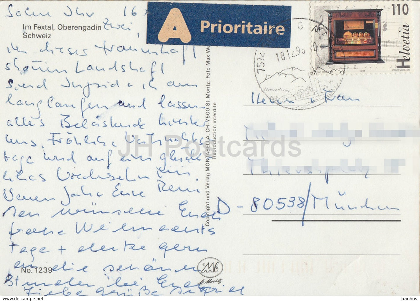 Im Fextal - Oberengadin - 1996 - Schweiz - gebraucht