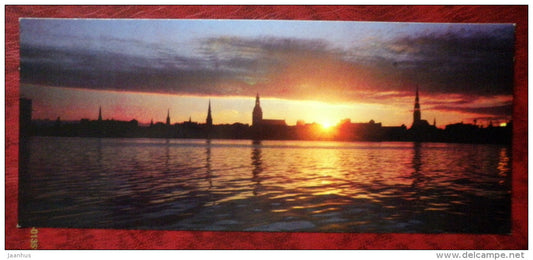 Riga at Dawn - Riga - 1979 - Latvia USSR - unused - JH Postcards