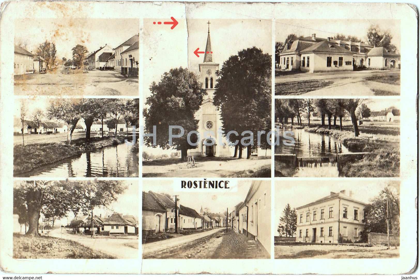 Rostenice - old postcard - Czech Republic - used - JH Postcards