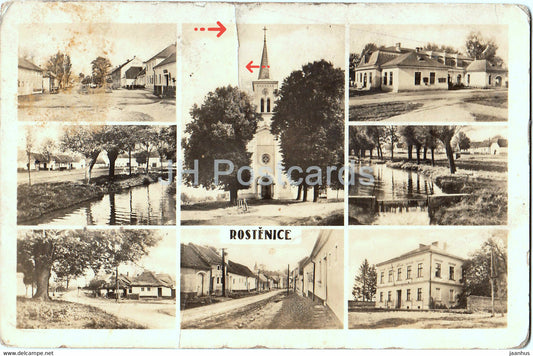 Rostenice - old postcard - Czech Republic - used - JH Postcards