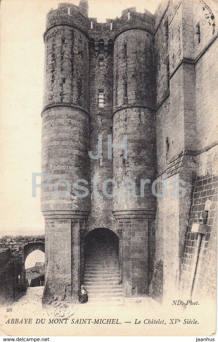Abbaye Du Mont Saint Michel - Le Chatelet - 28 - old postcard - France - used - JH Postcards