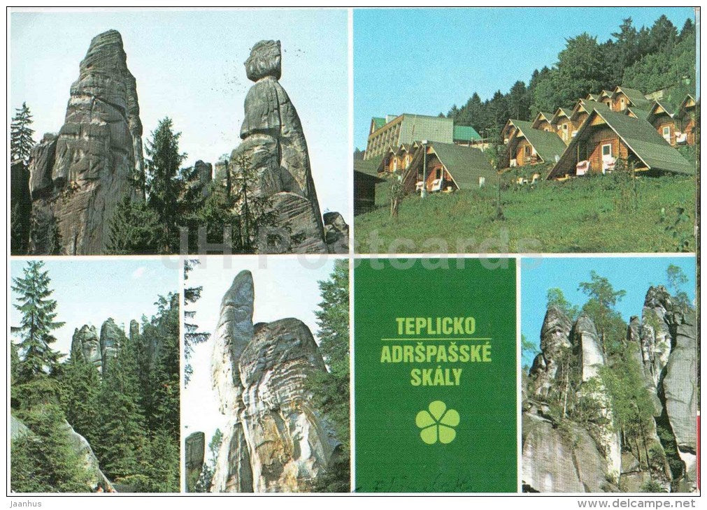 Adrspach - Teplice Rocks - Pioneer Camp - Eliska - Czechoslovakia - Czech - used - JH Postcards