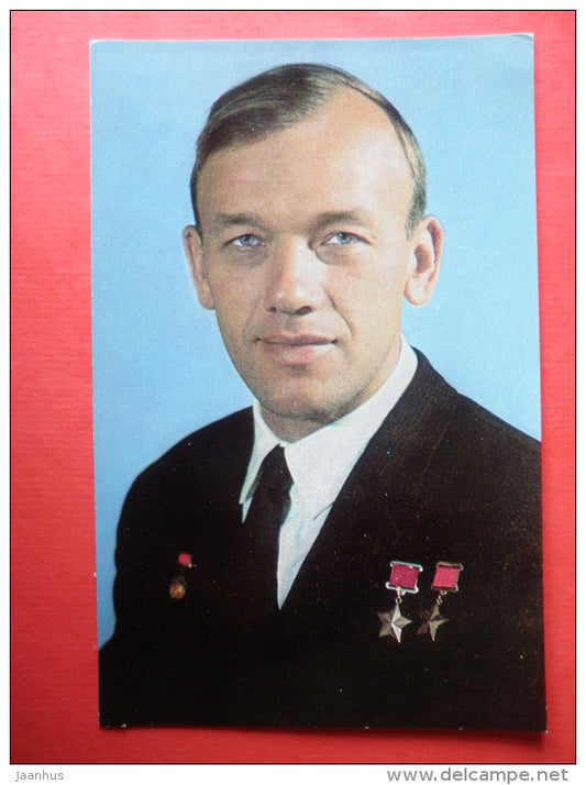 Aleksei Yeliseyev , Soyuz 5/4, Soyuz 8, Soyuz 10 - Soviet Cosmonaut - space - 1973 - Russia USSR -unused - JH Postcards